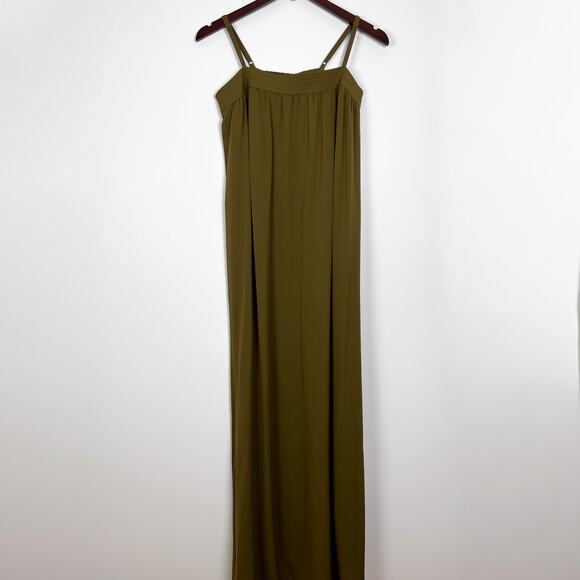 Vince Dresses & Skirts - Vince Green 100% Silk Sleeveless Maxi Slip Dress Size Small
